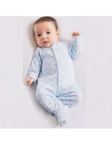 33024 BLUE BABY ROMPER  BRAND CALAMARO