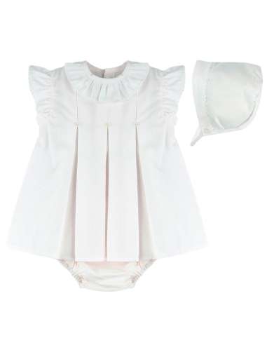 025001 GIRLS DRESS WITH BONNET  BRAND BABYFERR