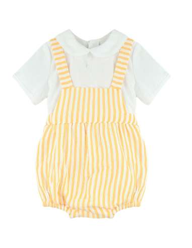 025215 DELFIN ROMPER WITH SHIRT YELLOW BRAND BABYFERR