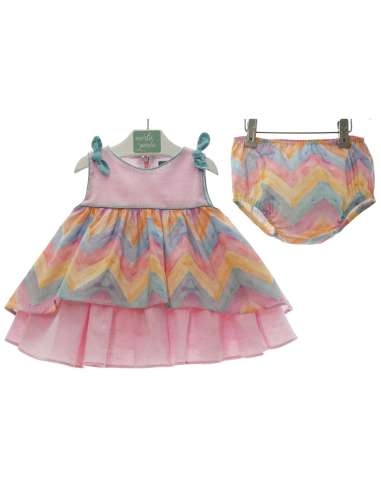 MP0335 GIRLS DRESS WITH KNICKERS BRAND MARTA Y PAULA