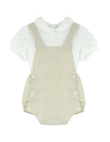 25209 LINEN IGUANA ROMPER BRAND BABYFERR