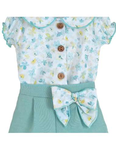 11122 Conjunto Bebé Pantalón Lazo Kara Calamaro