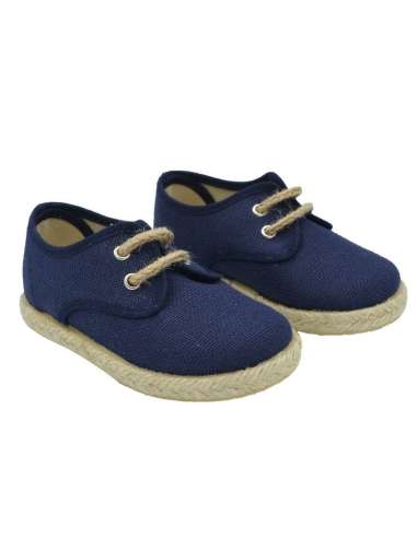 ESPADRILLES CANVAS IN LINEN FOR BOYS 267 NAVY