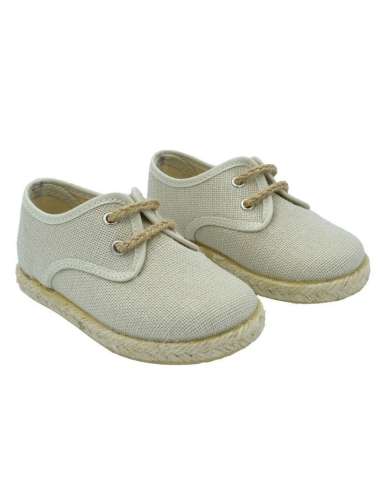 ESPADRILLES CANVAS IN LINEN FOR BOYS 267 BEIG