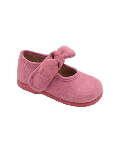 Mary Janes in Suede with bow Condiz 155 Pink