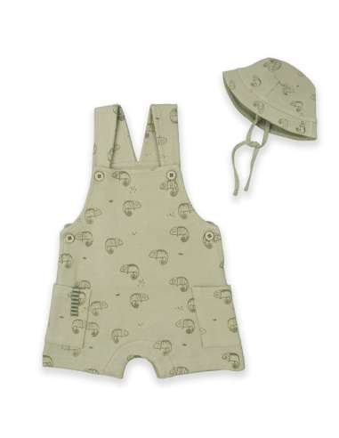 52010 BABY BOY OVERALLS WITH HAT BRAND BABYBOL