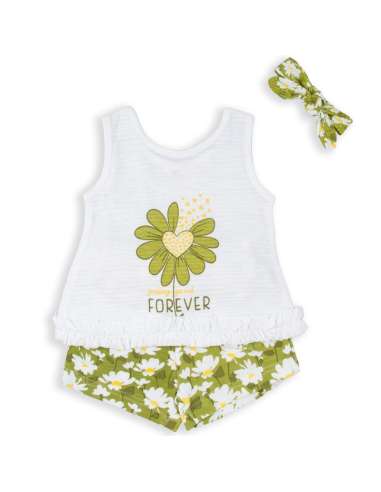 51021 BABY GIRL SET WITH RIBBON BRAND BABYBOL