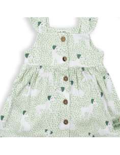 51009 VESTIDO Y BRAGA BEBE NIÑA CON CINTA  MARCA BABYBOL 2