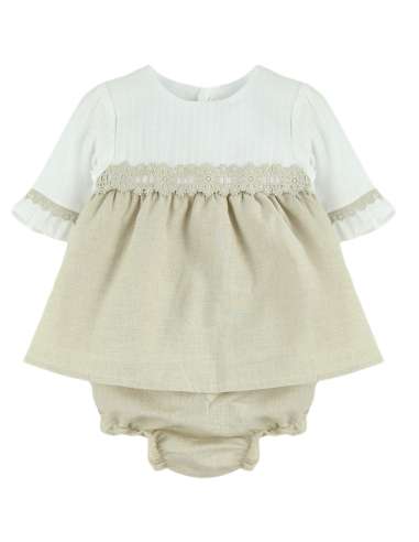 025100 PARIS BABY DRESS BEIG BRAND BABYFERR