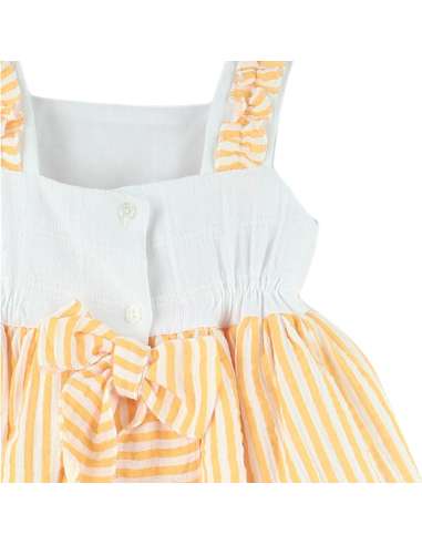 025545 Vestido Niña Delfín Amarillo MARCA BABYFERR