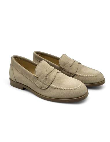 020331 Boys shoes in suede Yowas Beig