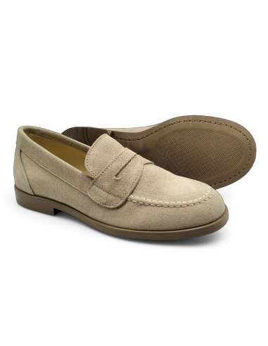 020331 Mocasin De Ceremonia en serraje Yowas Beig