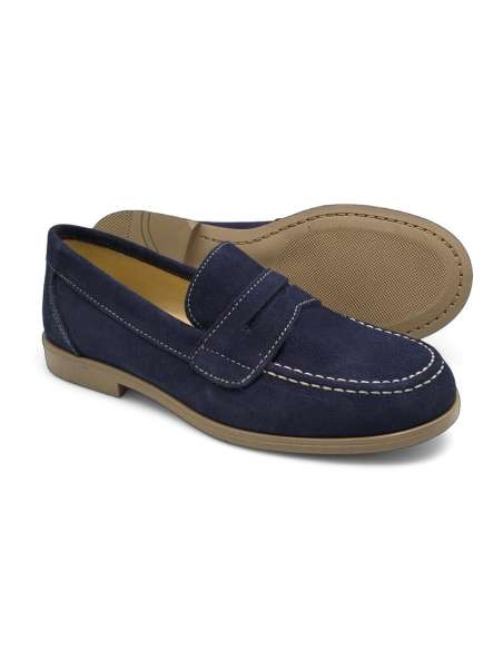 020331 Boys shoes in suede Yowas Navy