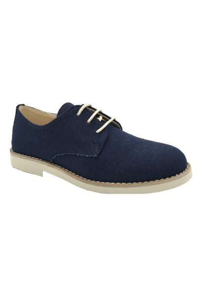 020344 Mocasin De Ceremonia en lino Yowas Navy