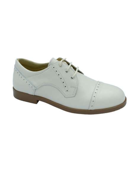 06304 Boys shoes in leather Yowas Beig