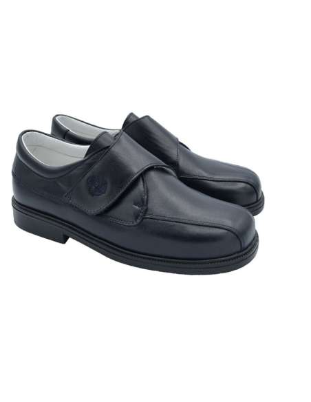 06893 Boys shoes in leather Yowas Navy
