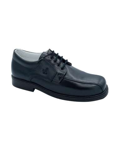 06894 Boys shoes in leather Yowas Navy