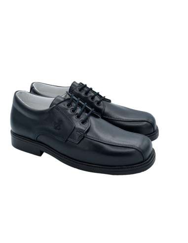 06894 Boys shoes in leather Yowas Navy