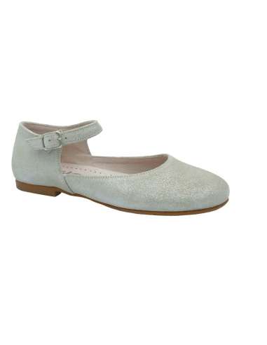 025501Ceremony girl shoes in Leather Yowas Beig