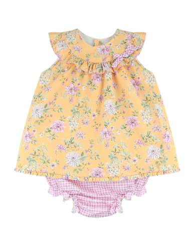 025132 Little dress with flower panties BABYFERR