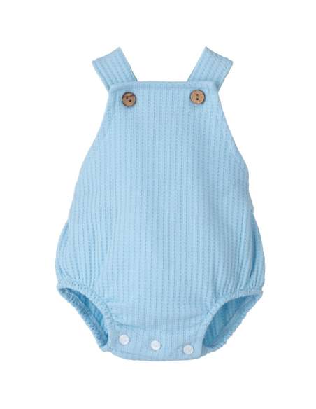 32406 Blue Plain Romper  Rodas Brand Calamaro