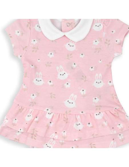 150081  VESTIDO Y BRAGA BEBE NIÑA CON CINTA  MARCA BABYBOL