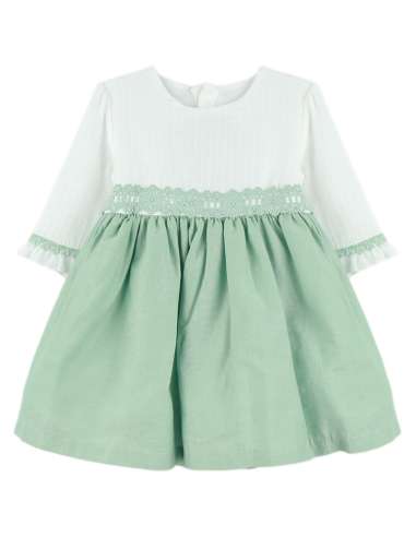 025530 Verde Vestido Niña Paris MARCA BABYFERR