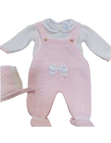 26000R CONJUNTO BEBE PERLE ROSA .GLORY