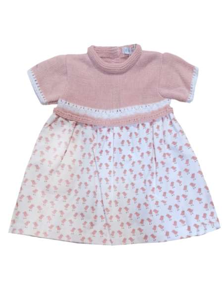 CO33 Vestido para Bebe tela punto