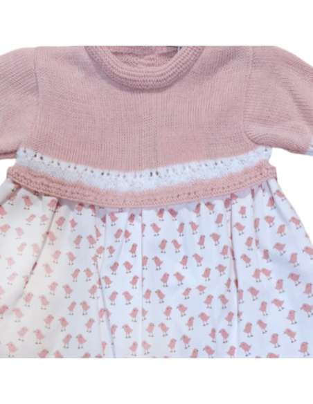 CO33 Vestido para Bebe tela punto