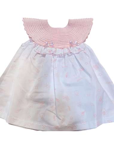 V7209 Vestido para bebe tela