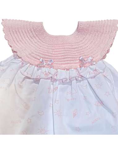 V7209 Vestido para bebe tela