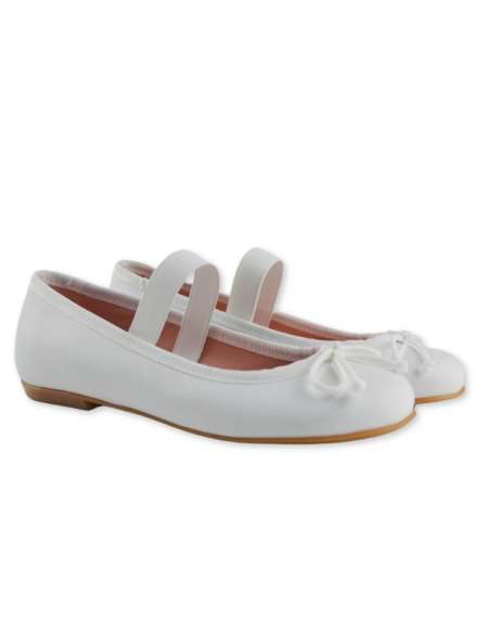 BAILLERINA WITH BOW & ELASTIC ANGELITOS 1580 WHITE