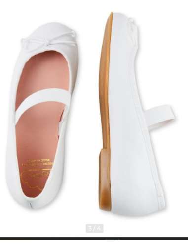 BAILLERINA WITH BOW & ELASTIC ANGELITOS 1580 WHITE