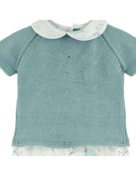 25181DF Vaiana Green Short Set BRAND DULCE DE FRESA