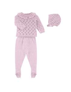 25169DF Athena Pink Diaper Cover Set BRAND DULCE DE FRESA