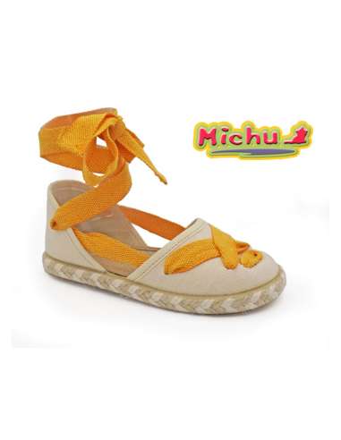 ESPADRILLES WITH LACES MICHU 8026 BEIG