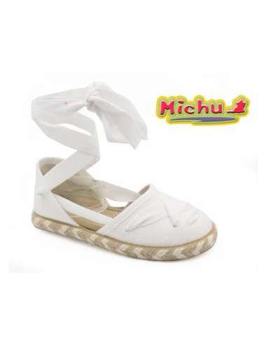 ESPADRILLES WITH LACES MICHU 8026 WHITE