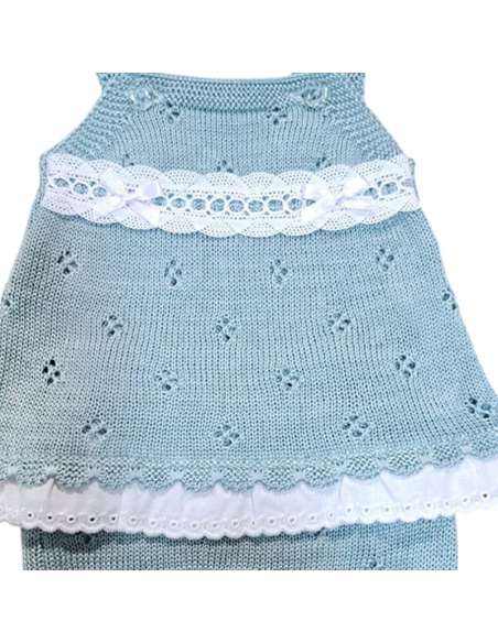 AB-740 VERDE CONJUNTO BEBE PERLE MARCA CAPRIBEBE