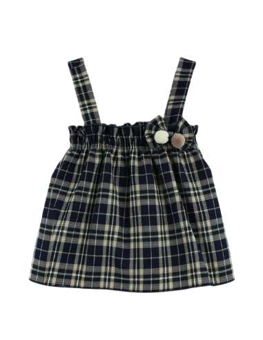 324702 VESTIDO CUADROS CON CAMISA TOPITOS BABY...