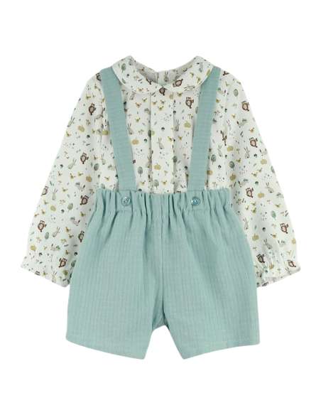 324259 Conjunto Peto Tirantes Y Camisa Marca  Baby Ferr