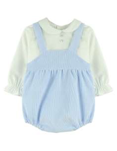 25340 Conjunto de mono con camisa de lunares 2