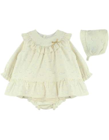 25403 ﻿Vestido y Cubrepañal con Capucha...