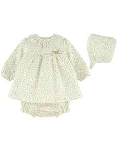 25405 ﻿Vestido y Cubrepañal con Capucha Patito BabyFerr 2
