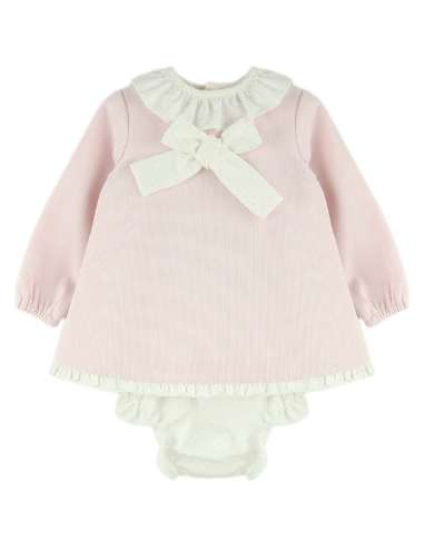 25417 ﻿Vestido y Cubrepañal with Bow BabyFerr