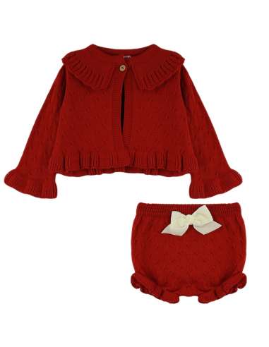 029935DF Maroon Jacket & Knitted Knickers