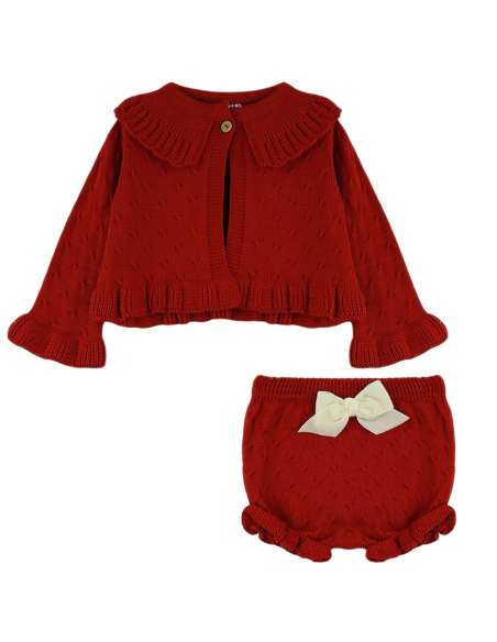 029935DF Maroon Jacket & Knitted Knickers