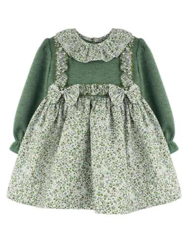 25657 ﻿Vestido grande verde Jardin BabyFerr