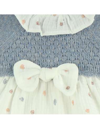 029971DF Jesusito with bonnet Autumn Leaves Blue