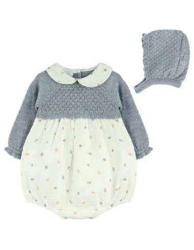 029972DF Bombacho with bonnet Autumn Leaves Blue